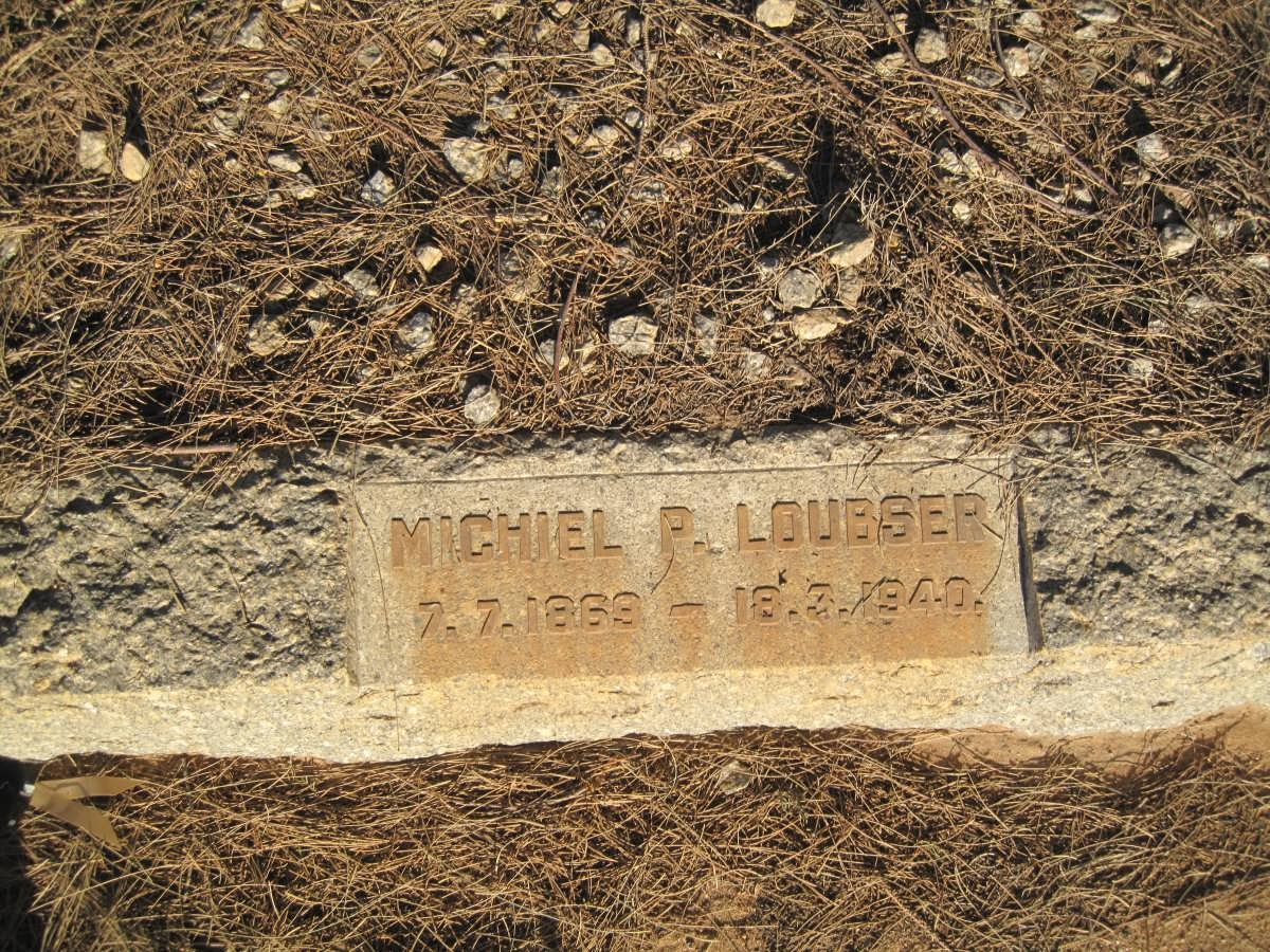 LOUBSER Michiel P. 1869-1940