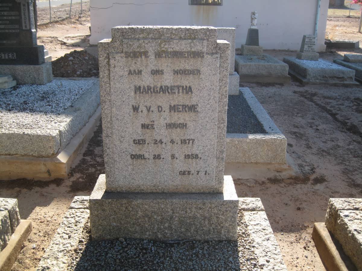 MERWE Margaretha W., v.d. nee HOUGH 1877-1958