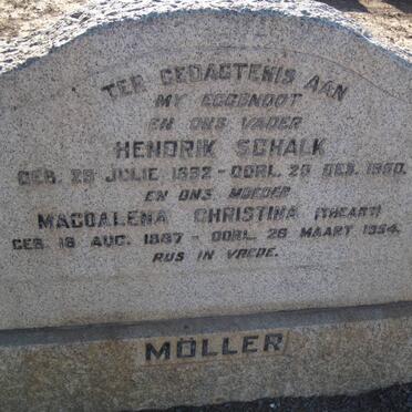 MöLLER Hendrik Schalk 1892-1950 &amp; Magdalena Christina THEART 1887-1954