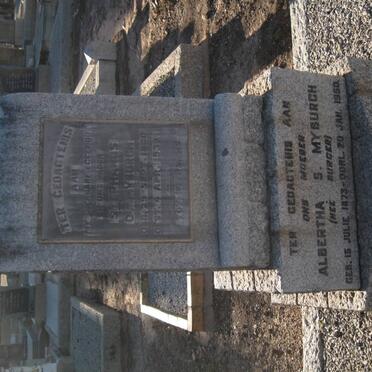 MYBURGH Stephanus C.1860-1932 &amp; Albertha S. BURGER 1873-1950