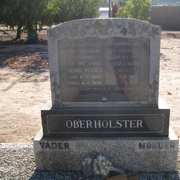 OBERHOLSTER George Petrus 1889-1958 &amp; Johanna Maria COETZEE