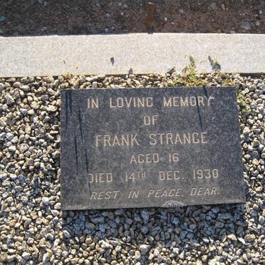 STRANGE Frank -1930