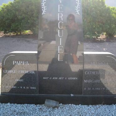 VERCUIEL George Frederik 1910-1980 &amp; Catherina Helena Margaretha 1914-1980