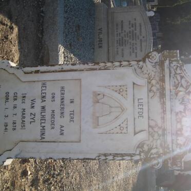 ZYL Helena Wilhelmina, van nee MARAIS 1878-1941