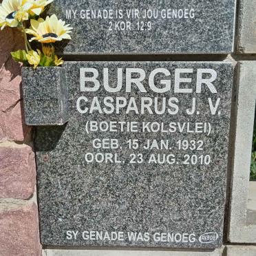 BURGER Casparus J.V. 1932-2010