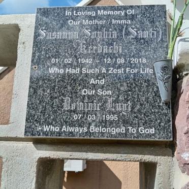 KERDACHI Susanna Sophia 1942-2018 :: LUYT Dominic -1995