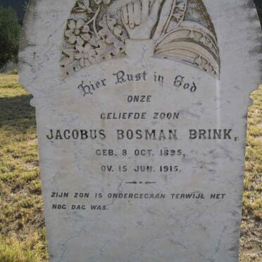 BRINK Jacobus Bosman  1895-1915