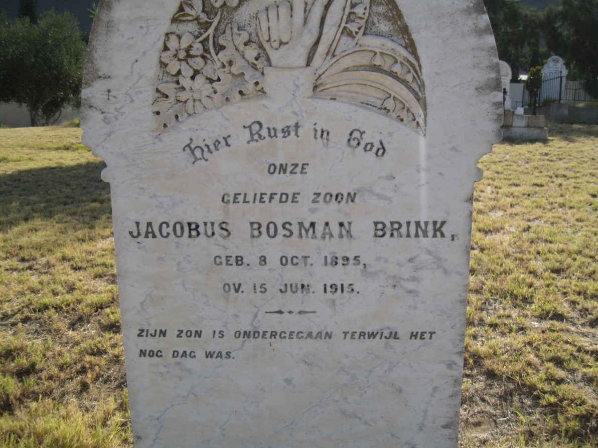 BRINK Jacobus Bosman 1895-1915