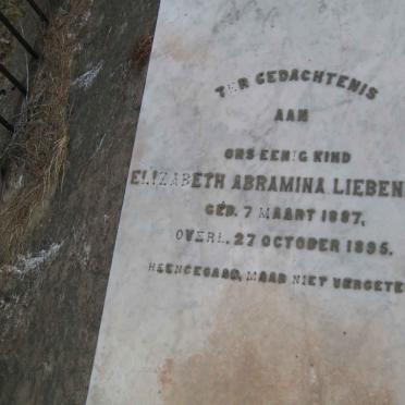 LIEBENBERG Elizabetha Abrahamina 1887-1895