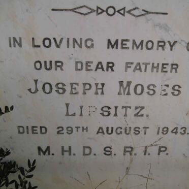 LIPSITZ Joseph Moses -1943
