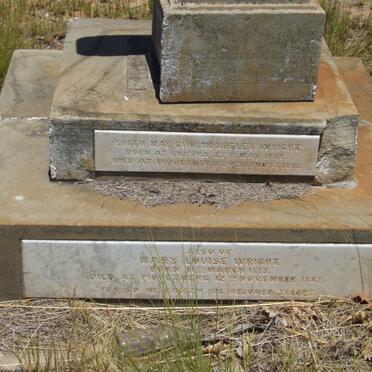 WRIGHT Edith Cholmondeley 1881-1883 :: WRIGHT Mary Louise 1883-1883