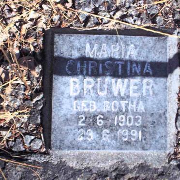 BRUWER Gerrit Hermanus 1903-1983 &amp; Maria Christina BOTHA 1903-1991