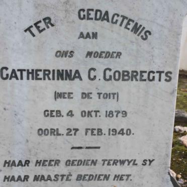 GOBREGTS Catharina C. nee DU TOIT 1879-1940