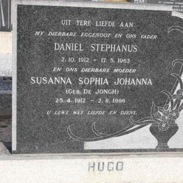 HUGO Daniel Stephanus 1912-1963 &amp; Susanna Sophia Johanna DE JONGH 1912-1986