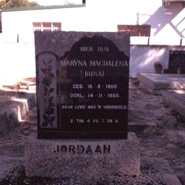 JORDAAN Marijna Magdalena 1900-1966