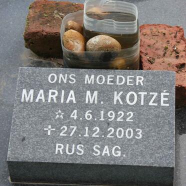 KOTZE Maria M. 1922-2003