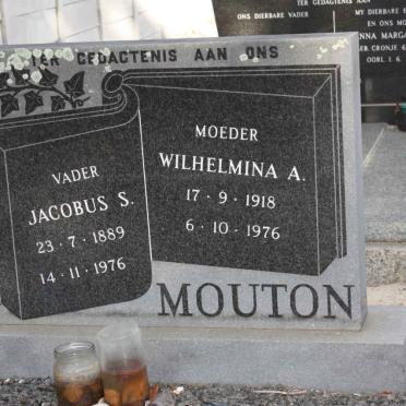 MOUTON Jacobus S. 1889-1976 &amp; Wilhelmina A. 1918-1976