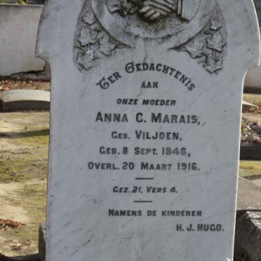 MARAIS Anna C. nee VILJOEN 1846-1916
