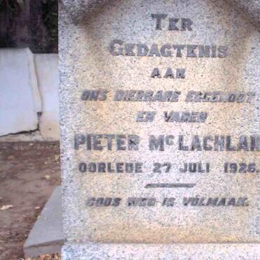 McLACHLAN Pieter -1926