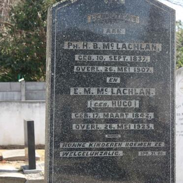 Mc LACHLAN H.B. 1837-1907 &amp; E.M. HUGO 1842-1925
