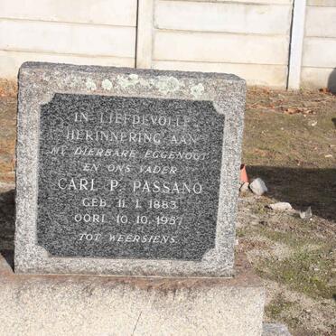 PASSANO Carl P. 1883-1957