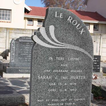 ROUX  Sarah J., le nee HURTER 1876-1960