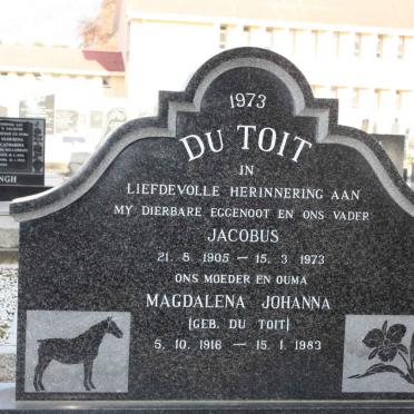 TOIT Jacobus, du 1905-1973 &amp; Magdalena Johanna DU TOIT 1916-1983 