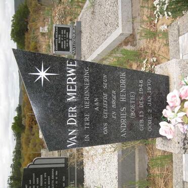 MERWE Andries Hendrik, van der 1948-1970
