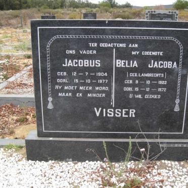 VISSER Jacobus 1904-1977 &amp; Belia Jacoba LAMBRECHTS 1922-1972
