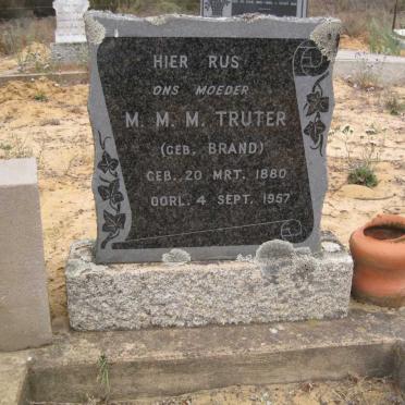 TRUTER M.M.M. nee BRAND 1880-1957