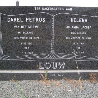 LOUW Carel Petrus van der Merwe 1917-1992 &amp; Helena Johanna Jacoba EHLERS 1917-2004