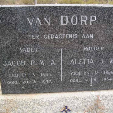 DORP Jacob P.W.A., van 1885-1937 &amp; Aletta J.M. 1886-1964