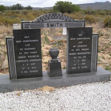 SMITH Johan Wilhelm Cornelius Anderson 1899-1978 &amp; Maria Magdalena VAN ZYL 1901-1976