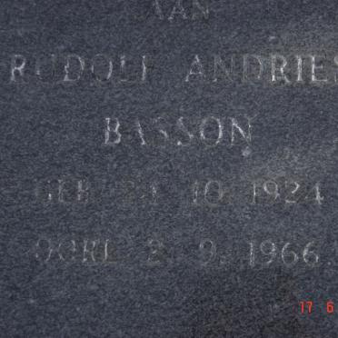 BASSON Rudolf Andries 1924-1966