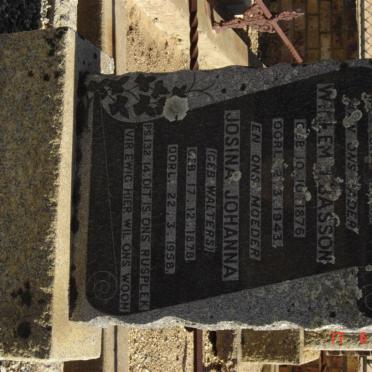 BASSON Willem ? 1876-1943 &amp; Josina Johanna WALTERS 1876-1958