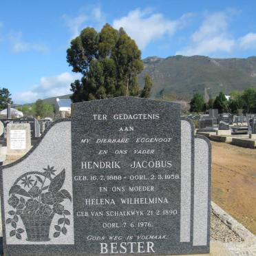 BESTER Hendrik Jacobus 1888-1958 &amp; Helena Wilhelmina VAN SCHALKWYK 1890-1976