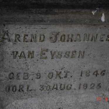 EYSSEN Arend Johannes, van 1846-1925