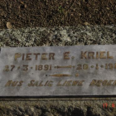 KRIEL Pieter E. 1891-1917