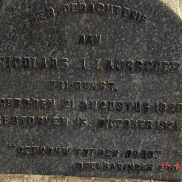 LAUBSCHER Nicolaas J. 1849-1921