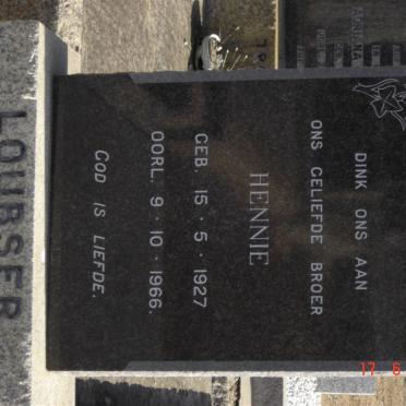 LOUBSHER Hennie 1927-1966