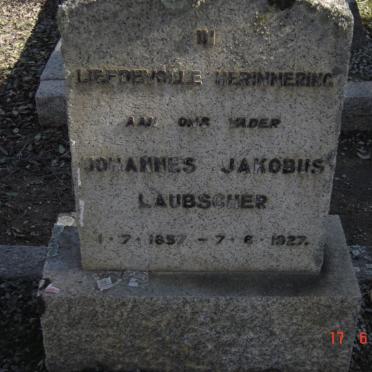 LAUBSCHER Johannes Jakobus 1857-1927