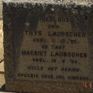 LAUBSCHER Thys -1920 &amp; Magriet -1938
