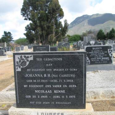 LOUBSER Nicolaas Kenne 1905-1975 &amp; Johanna B.H CARSTENS 1905-1968