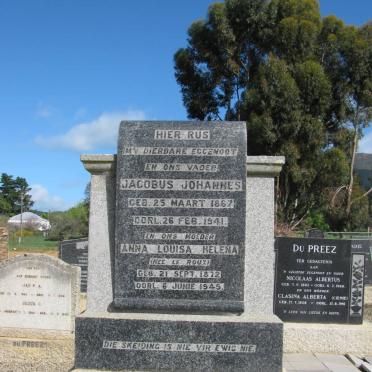 LAUBSCHER Jacobus Johannes 1867-1941 &amp; Anna Louisa Helena LE ROUX 1872-1945
