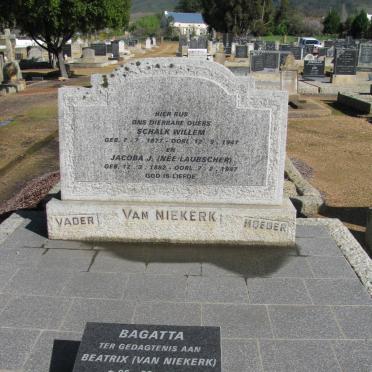 NIEKERK Schalk Willem, van 1877-1941 &amp; Jacoba J. LAUBSCHER 1882-1947 :: BAGATTA Beatrix nee VAN NIEKERK 1912-1995