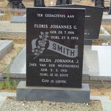 SMITH Floris Johannes G. 1918-1974 &amp; Hilda Johanna J. VAN DER WESTHUIZEN 1931-2005
