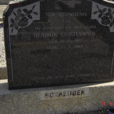 SCHREUDER Hendrik Oostenwald 1912-1965