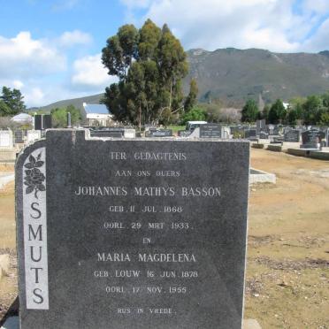 SMUTS Johannes Matthys Basson 1868-1933 &amp; Maria Magdalena LOUW 1878-1955