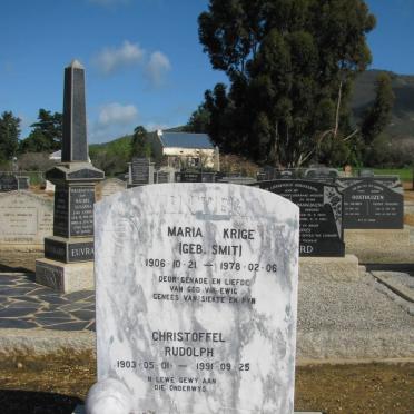 VENTER Christoffel Rudolph 1903-1991 &amp; Maria Krige SMIT 1906-1978