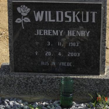 WILDSKUT Jeremy Henry 1983-2003